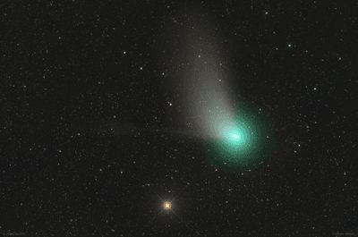 A new comet is coming, but it is still too faint for good photographs, might resemble C/2022 E3 (ZTF), shown here.