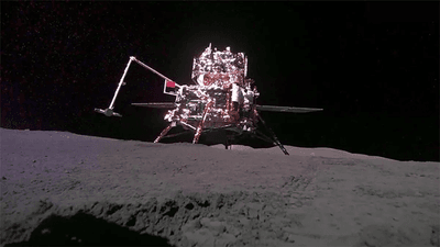 China's Chang’e-6 lander on the far side of the Moon.