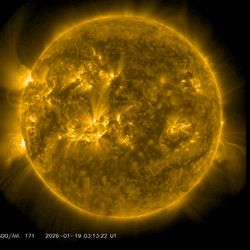 Hard as it may be to believe, this is the Sun being relatively quite, hours after a giant flare directed at the Earth.