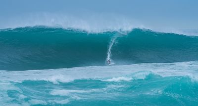 The "Giant Cow" surf competition inSantander, Spain, saw waves up to 6-7.3 meters (20-24 feet).