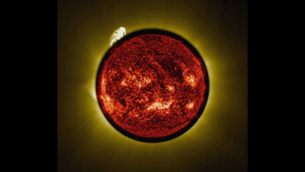 Watch As ESA's Artificial Eclipse Maker Catches 3 Solar Prominences Erupting One After Another