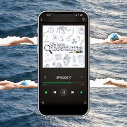 Episode 17 of We Have Questions playing on a smartphone