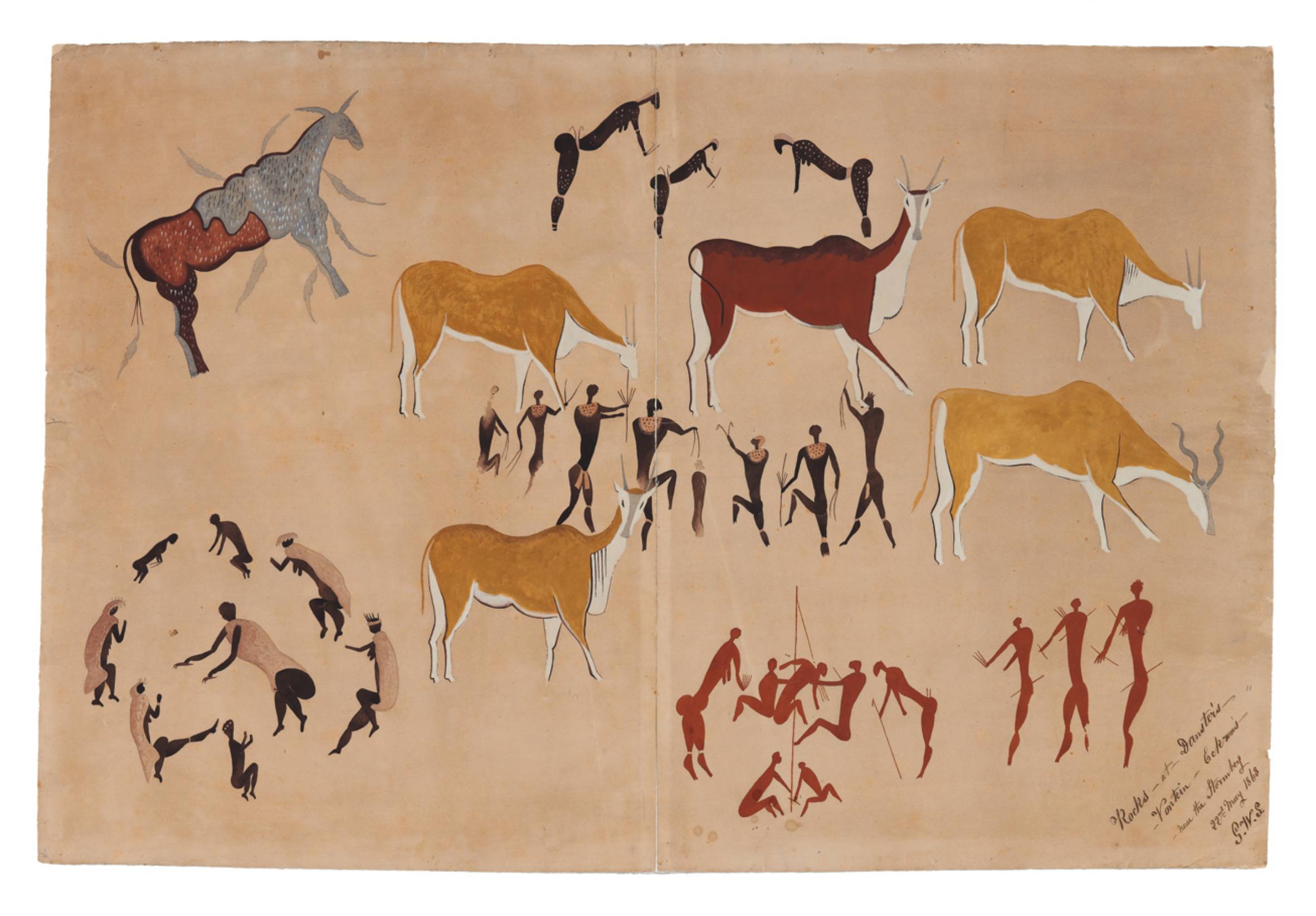 San rock art depicting eland dance San rock art depicting eland dance