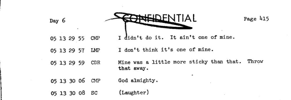 excerpt from the Apollo 10 transcript. excerpt from the Apollo 10 transcript.