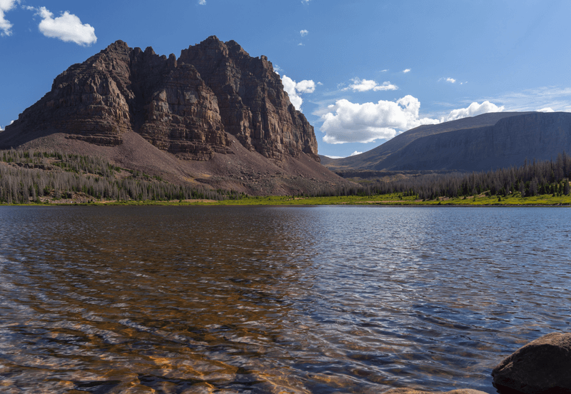 A beautiful Red Castle Lake in the Uinta Mountains, Utah.
