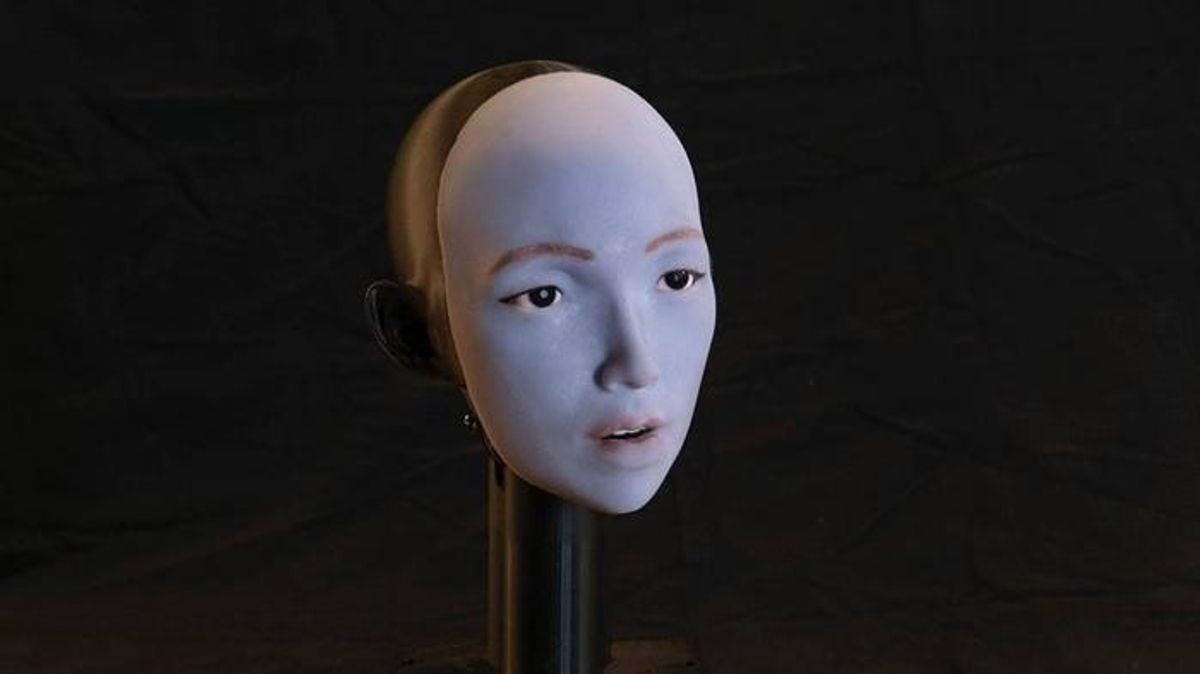 Say Hello To EMO, A Robot That's Learnt To Mimic Human Lip Movements By Watching YouTube And Gazing In The Mirror