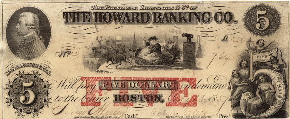 Santa Claus bank note.