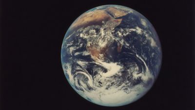Image of Full Disk Earth, from Apollo 17, 1972