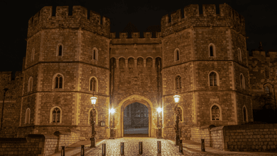 windsor castle at night