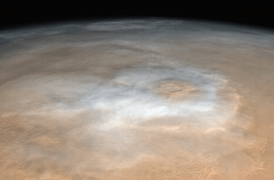 Olympus Mons has a snowy-looking veil, could a future Winter Olympics be held there? I wouldn't get your hopes up.
