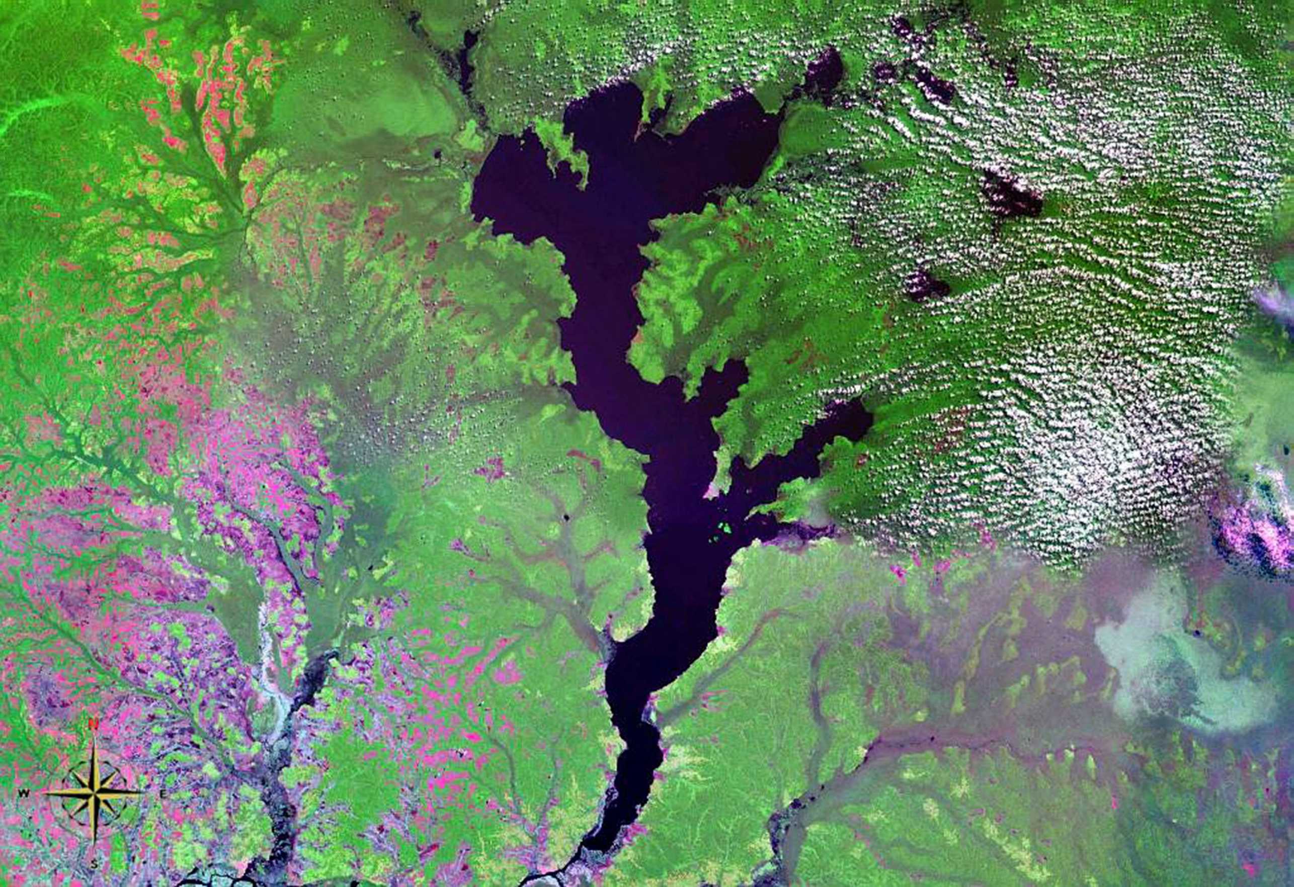 Lake Mai-Ndombe from space Lake Mai-Ndombe from space