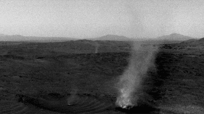 A dust devil on Mars, captured by NASA’s Perseverance Mars rover on 25 January 2025