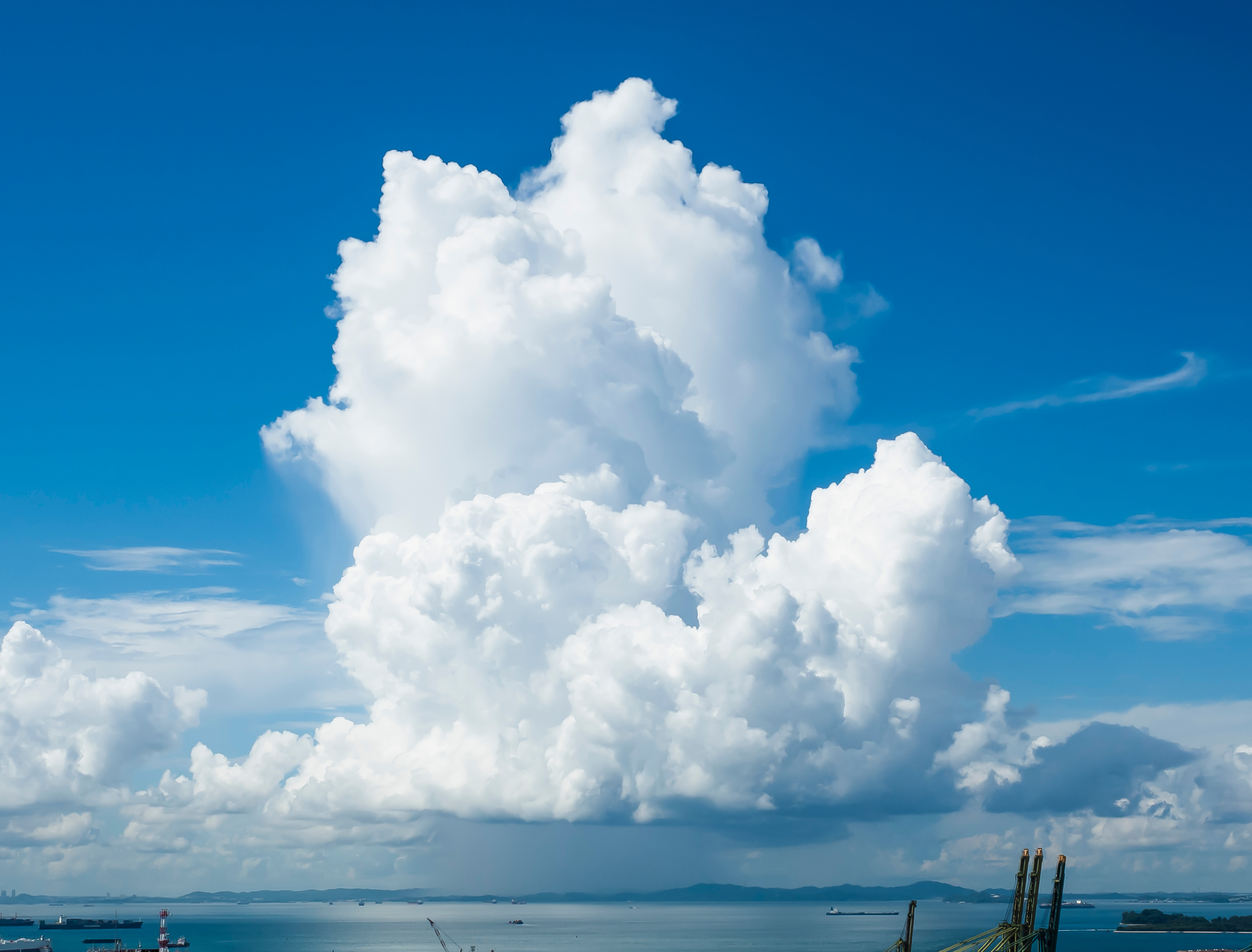 A raining cumulonimbus cloud. 