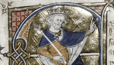 An illuminated miniature of Edward I