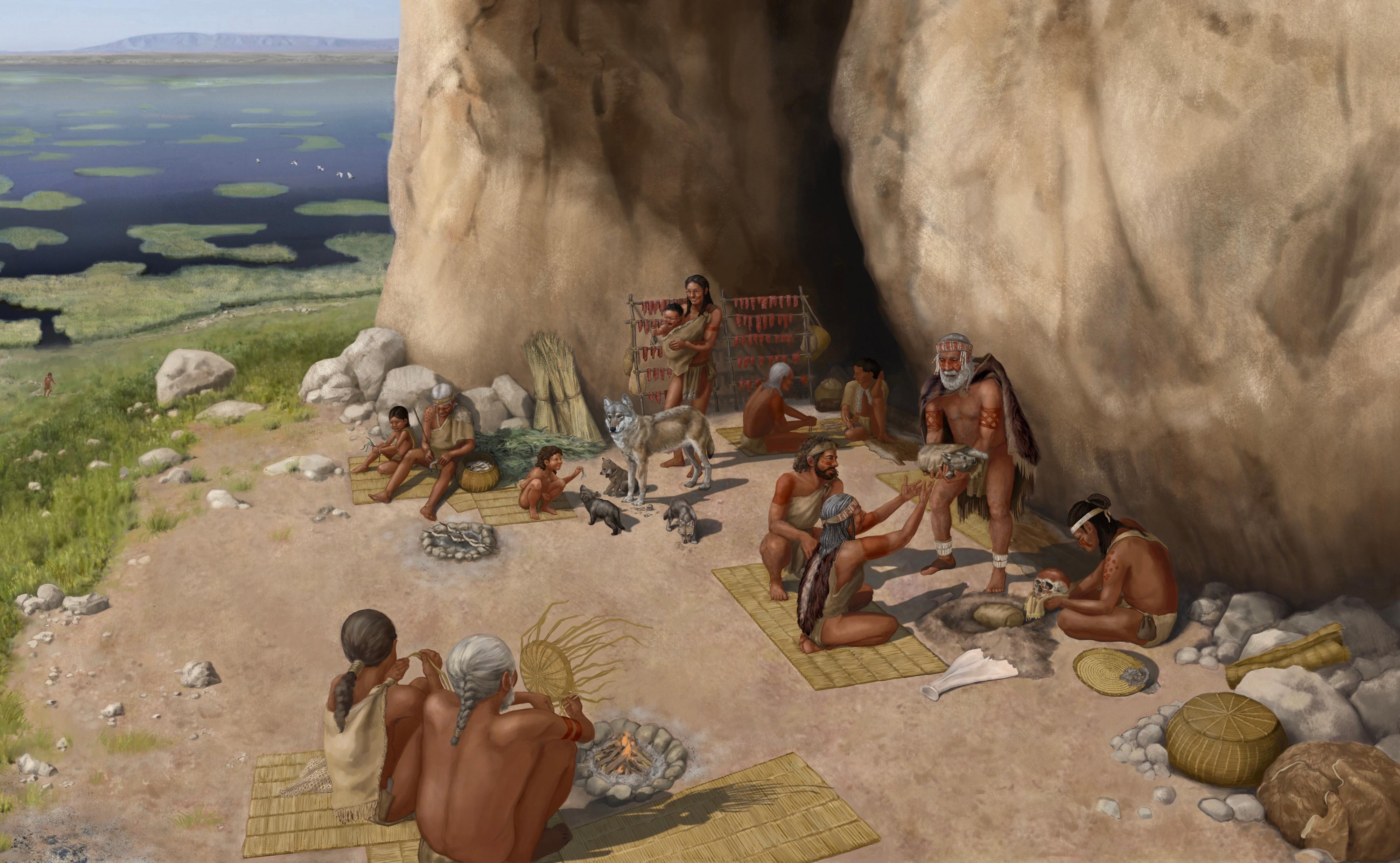 Artist's impression of humans and dogs at Pinarbasi Artist's impression of humans and dogs at Pinarbasi