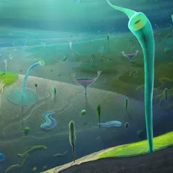 A reconstruction of the Reconstruction of Jiangchuan biota, which at ~554-539 million years ago preceeded the Cambrian Explosion