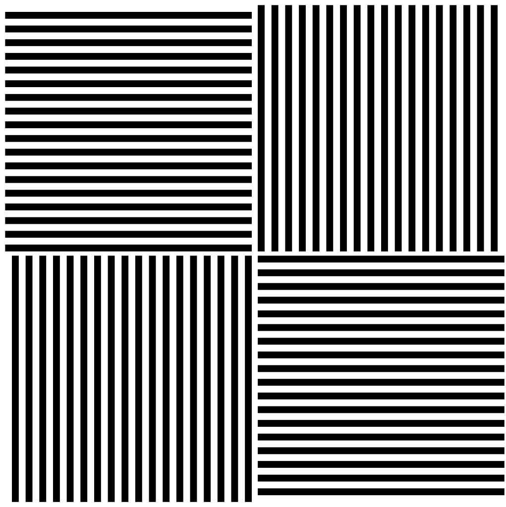 The second part of the McCollough effect: the monochrome grids.