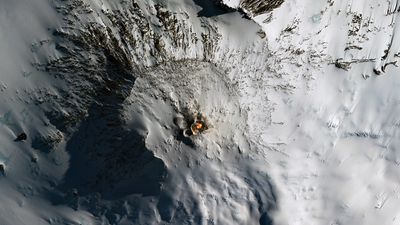 satellite view of mount erebus