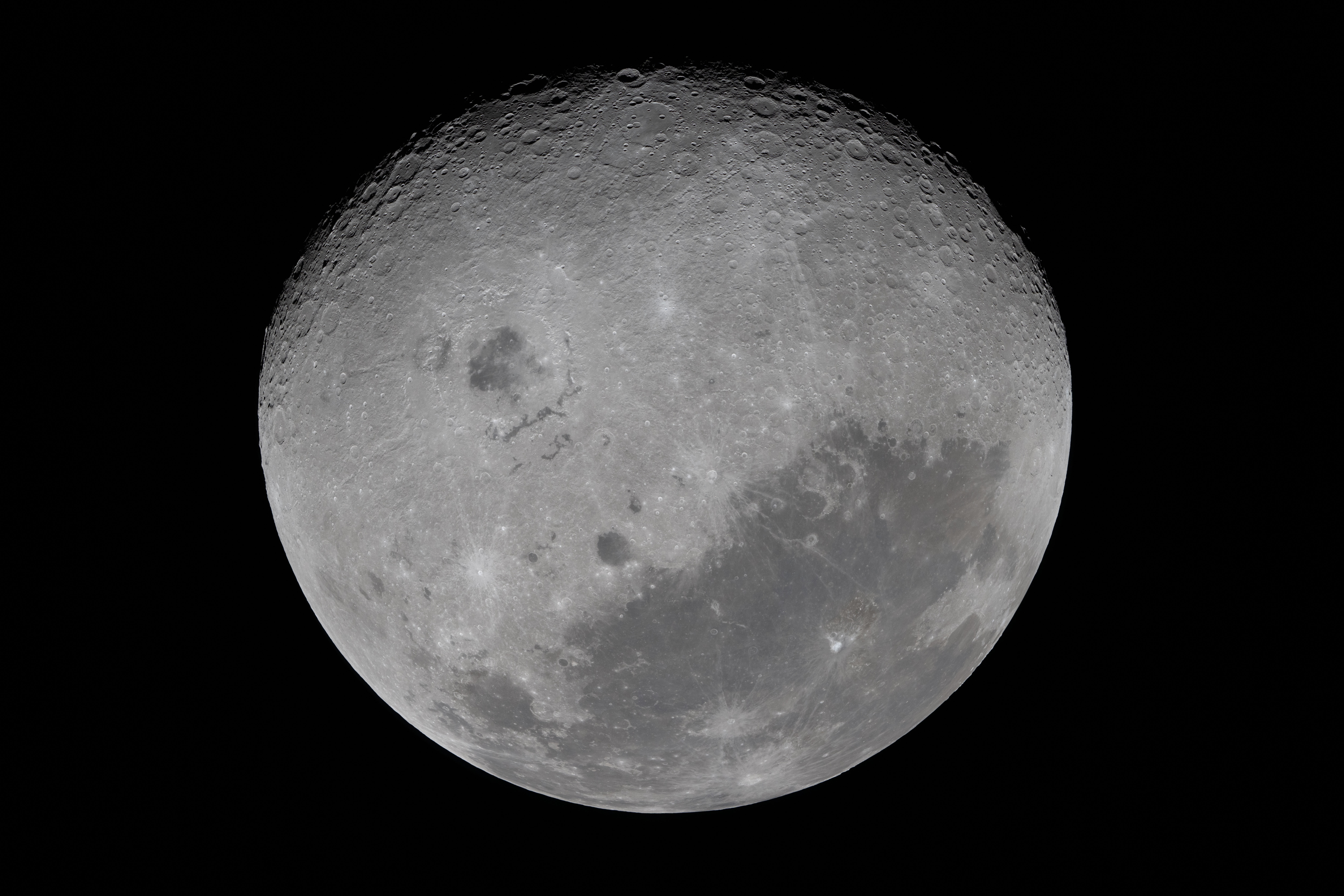 Part of the far side and the near side are in this side view of the Moon Part of the far side and the near side are in this side view of the Moon