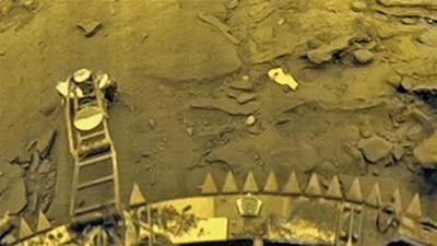 The surface of Venus seen by the Venera 14 rear camera.