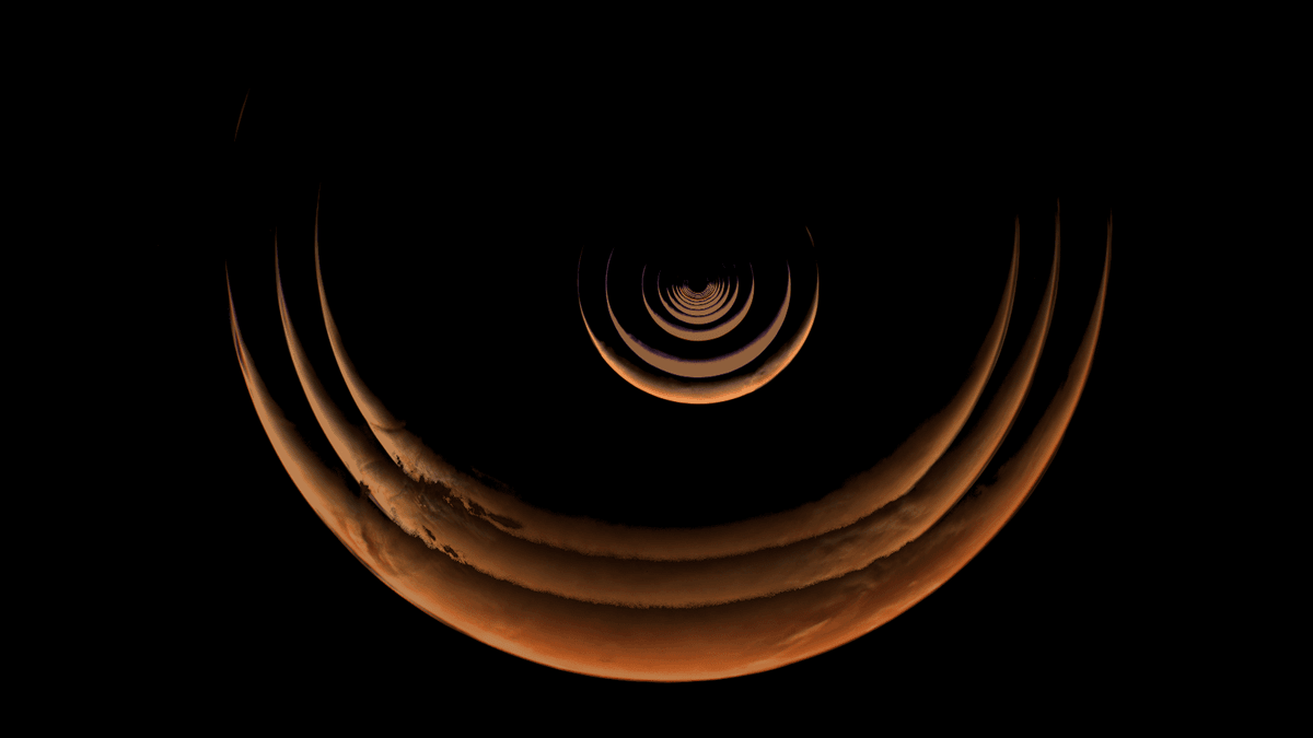Psyche Mission Completes Slingshot Maneuver And Spoils Us With Unique Timelapse Of A Crescent Mars