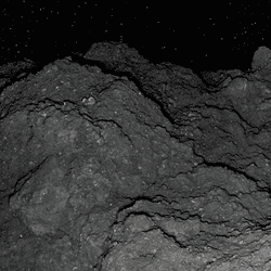 The surface of asteroid Ryugu, imaged by the Hayabusa2 probe.