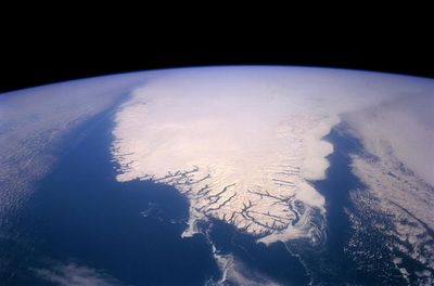 The "cold blob" of water is found in the North Atlantic, just below Greenland, pictured here.