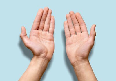 Ring fingers and index fingers. 