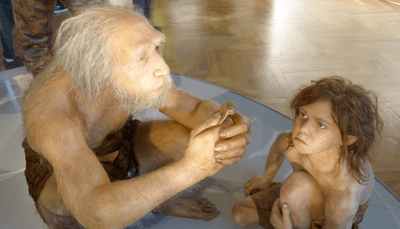 Neanderthal adult and child