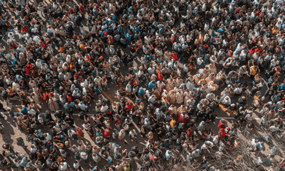 Crowd Watching Mascletà in Valencia