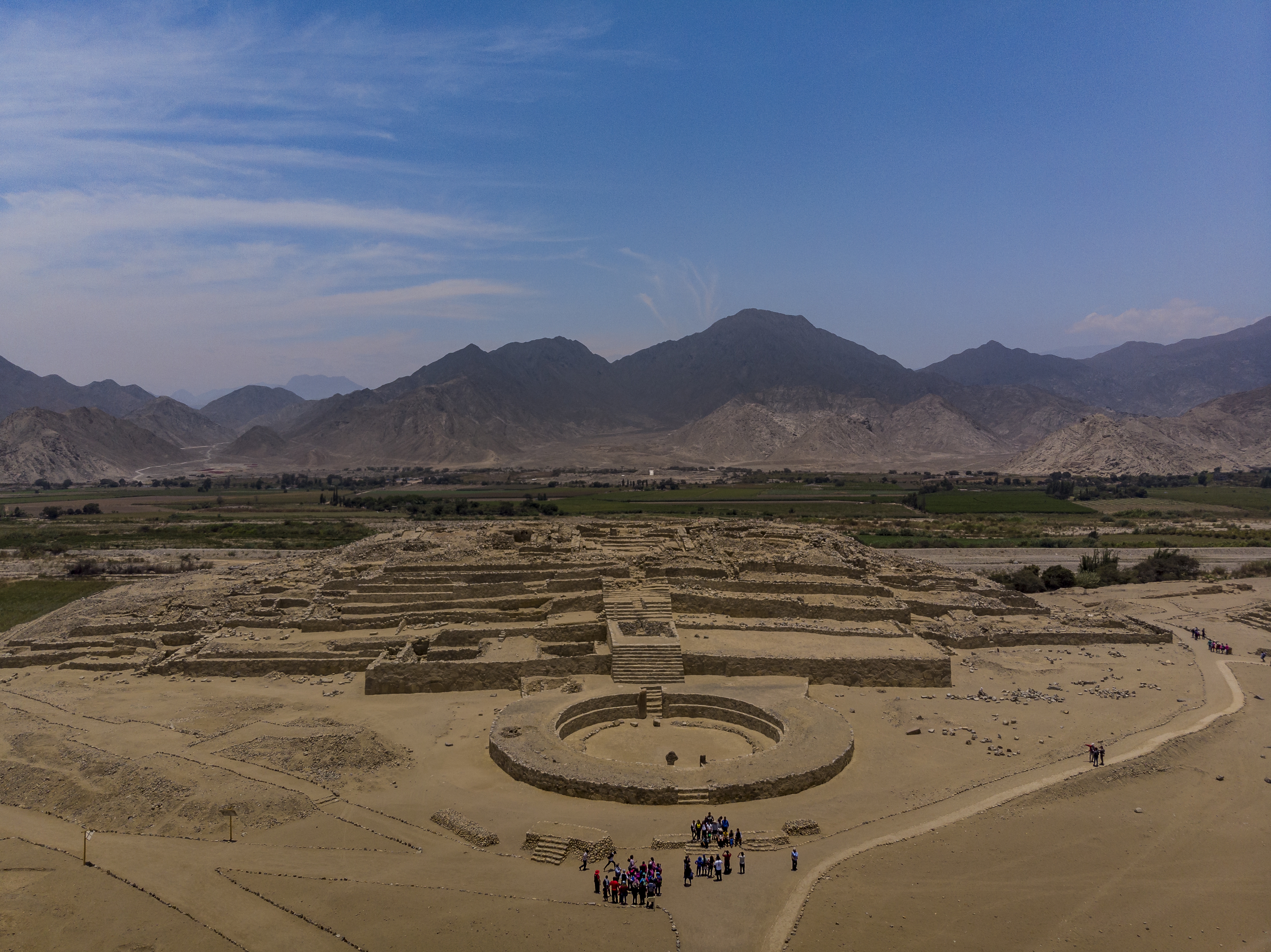 Sacred City of Caral, is an archaeological site located in the Supe valley, near the current town of Caral, 182 kilometers north of Lima (Peru) Sacred City of Caral, is an archaeological site located in the Supe valley, near the current town of Caral, 182 kilometers north of Lima (Peru)