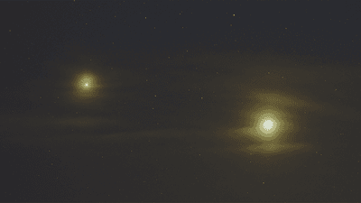 Venus and Jupiter in conjunction.