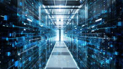 artist impression of a supercomputer server room