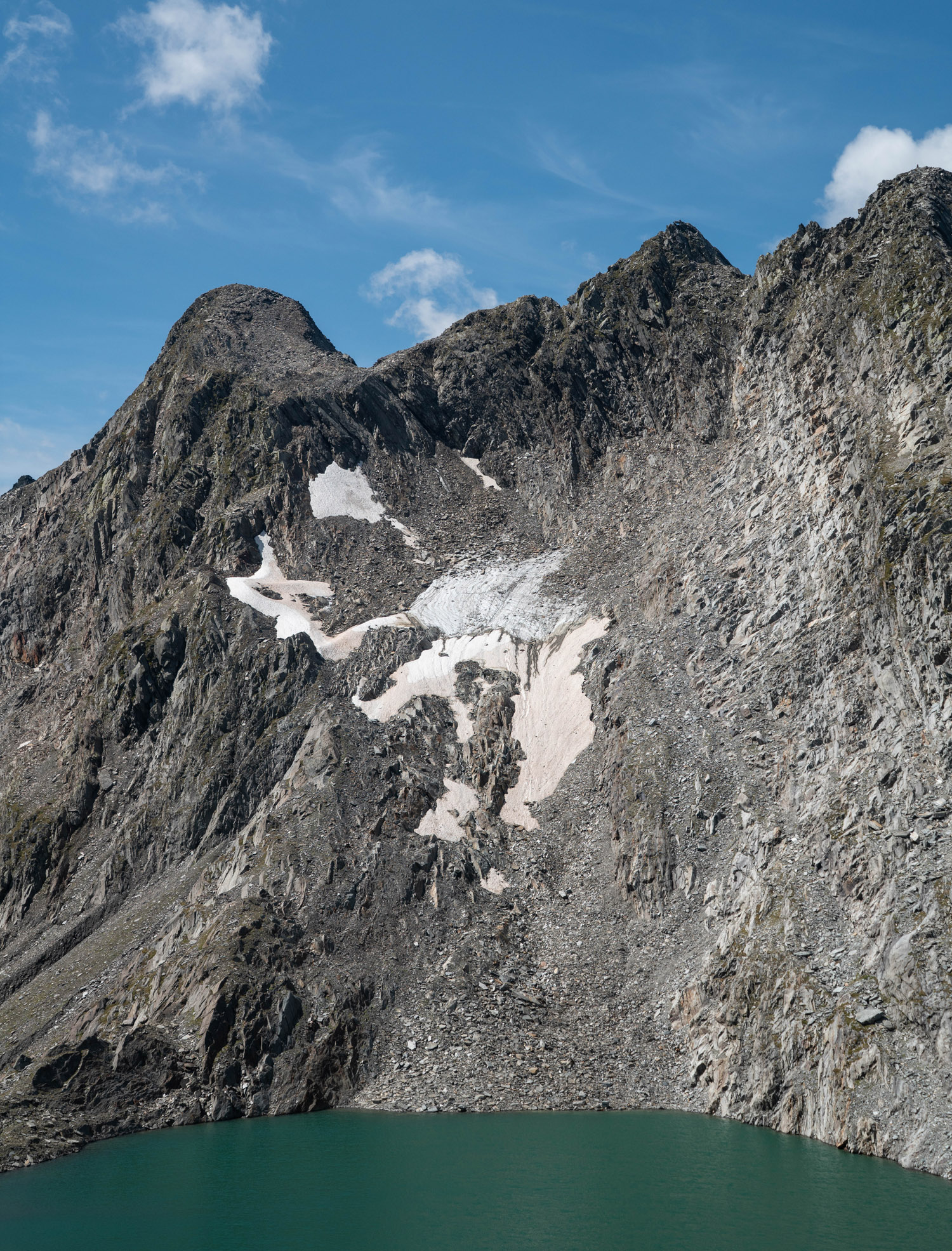 At Lai Verd, near the Lukmanie Pass, a tiny remannt of what was once a sizeable glacier remains. 