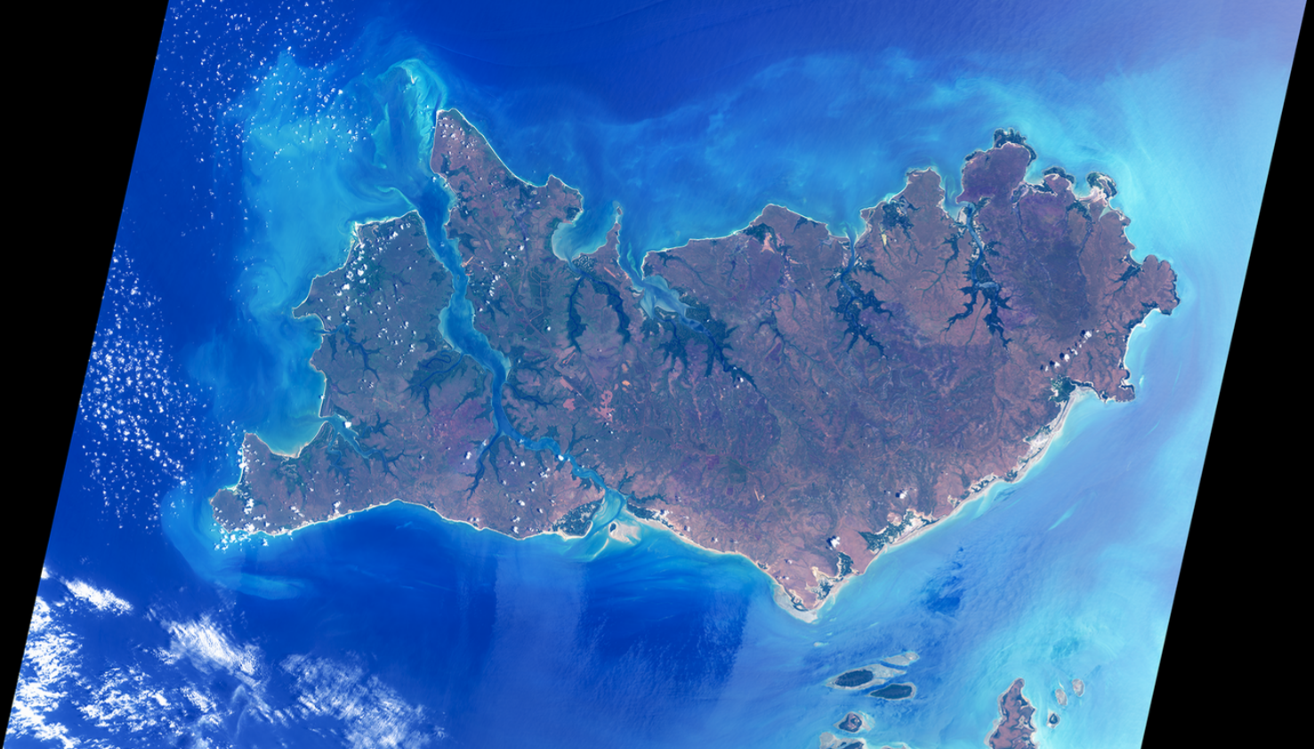 A Landsat satellite image of the Tiwi Islands, acquired November 9, 2023 A Landsat satellite image of the Tiwi Islands, acquired November 9, 2023