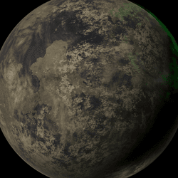 the impression show a world with large water ocean, aurorae, clouds, and continents.
