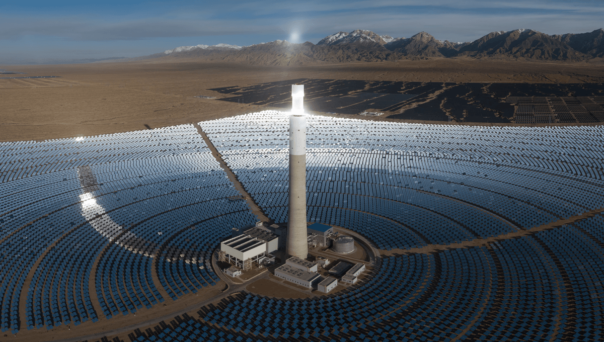 China Opens Hybrid Solar Plant Made Of 260,000 Mirrors That Stores Sunlight in Molten Salt