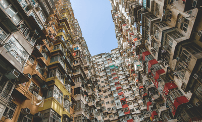 The Monster Building is a group of five connected buildings on King's Road,Quarry Bay, Hong Kong.It is a popular location for photography and has been used as inspiration for several filming locations