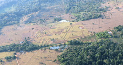 Some of the structures are still visible, such as the Tequinho geoglyph in Acre, Brazil.