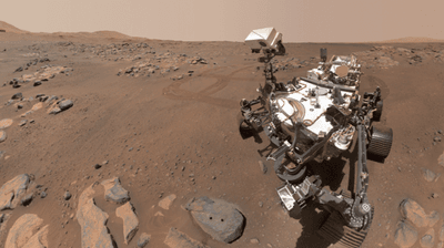 The Perseverance rover was designed to look down and ahead, but when it looks up, sometimes it sees amazing things
