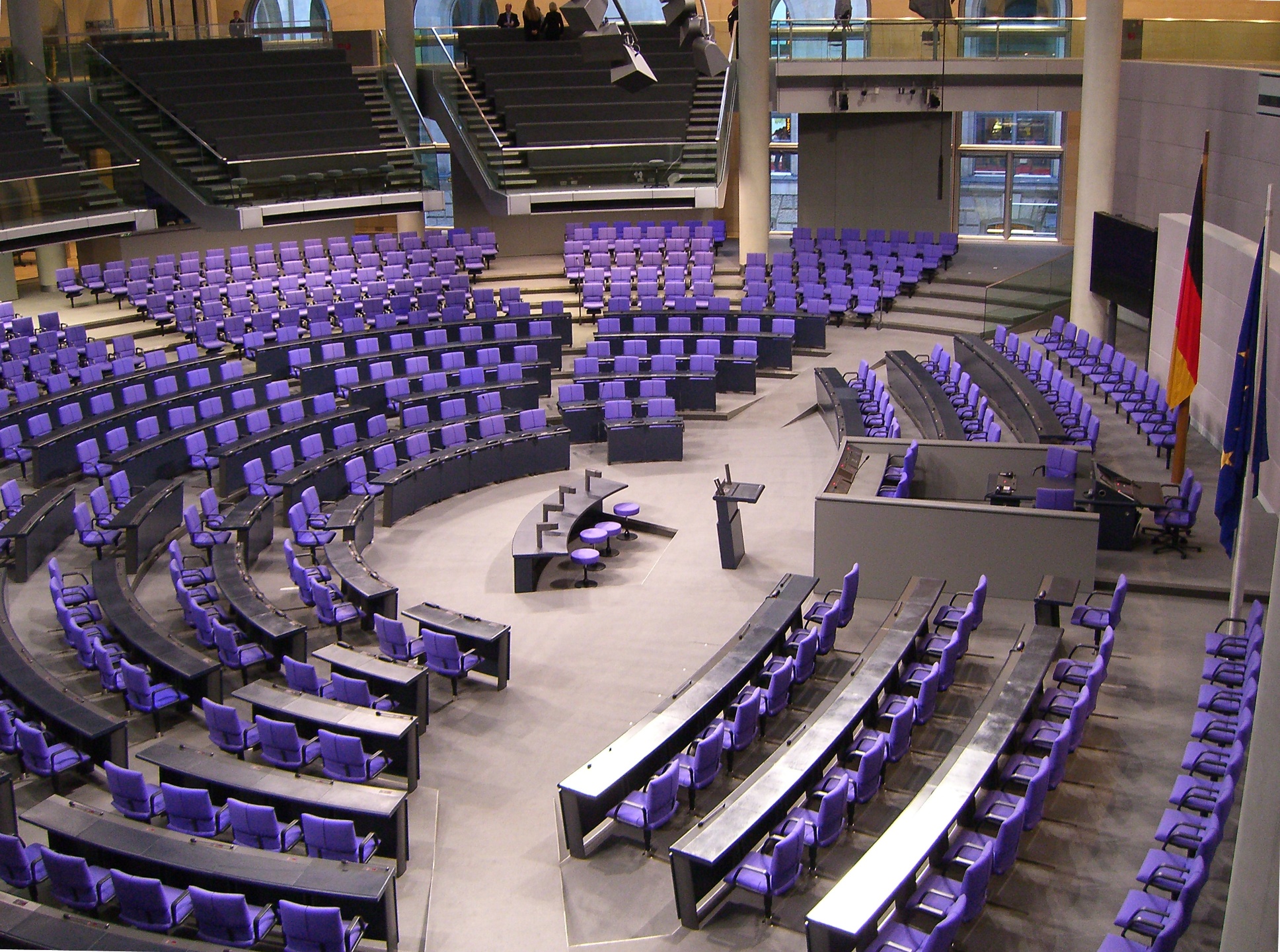 The chamber of the German Bundestag The chamber of the German Bundestag
