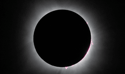 The 2024 solar eclipse, like and others moved from west to east across the Earth, during which this photo was taken, but on maps of this year's eclipses it looks like it is doing the opposite