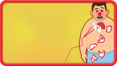 A stylised illustration of the operation game. 
