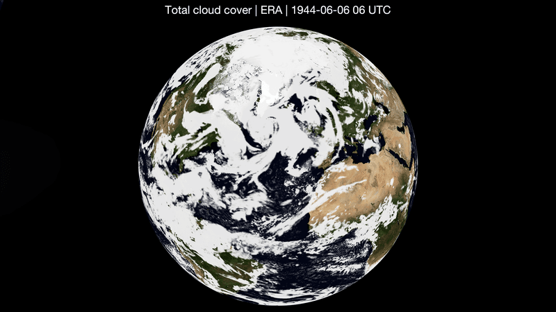 Image showing the weather on Earth on June 6, 1944.