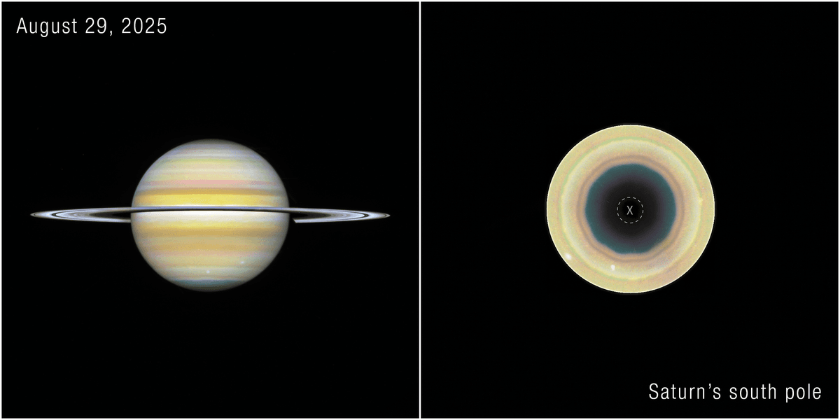 Saturn Has A Decagonal-Shaped Wave At Its South Pole To Go With The Hexagon In The North