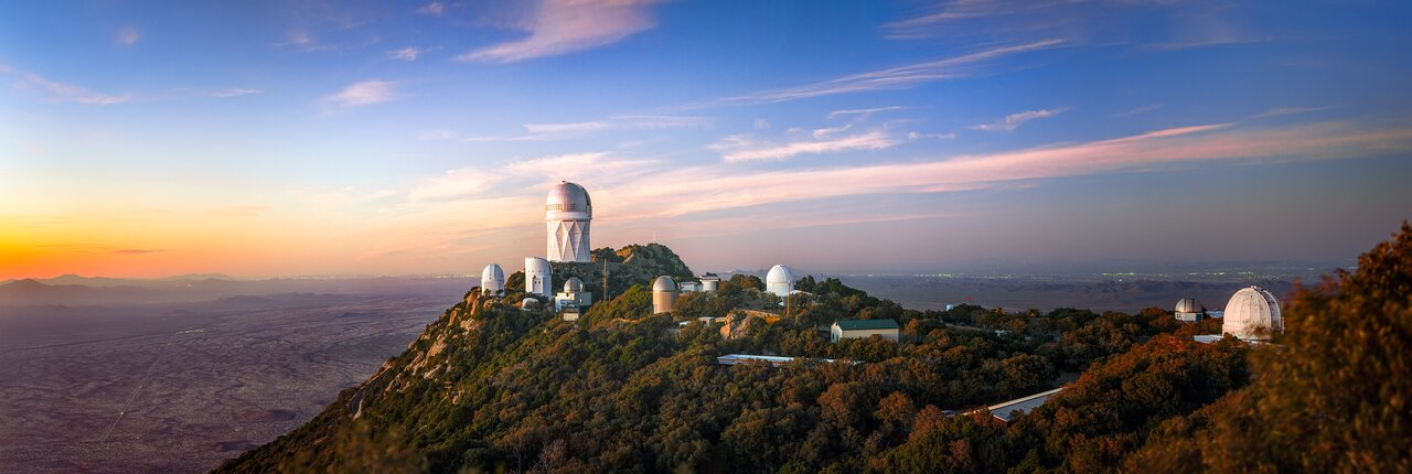 The Kitt Peak National Observatory, whose four meter Nicholas U Mayal telescope was the initiator of the survey is rather pretty on the outside too.