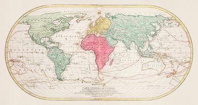 The Mercator projection map