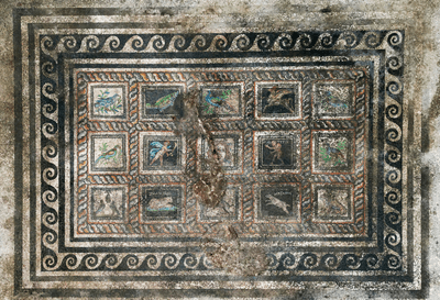 Roman-era mosaic in Adramytteion