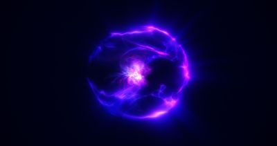 a glowing purple sphere of plasma