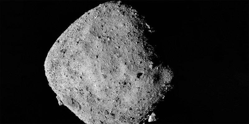 Asteroid Bennu as photographed by osiris-rex